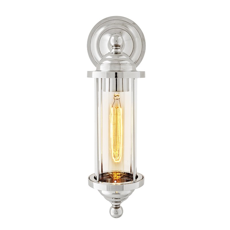 Бра Eichholtz Wall Lamp Clayton Nickel Никель Прозрачное Стекло Бра Eichholtz Wall Lamp Clayton Nickel Никель Прозрачное Стекло в Кирове | Loft Concept