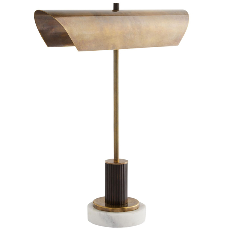 Дизайнерская настольная лампа LANSING LAMP Черный Золотой Белый Дизайнерская настольная лампа LANSING LAMP Черный Золотой Белый в Кирове | Loft Concept