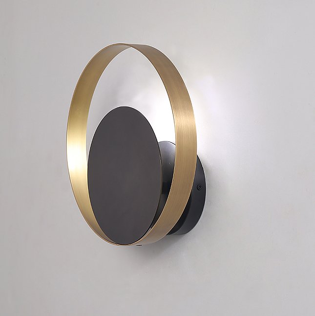 Бра VeniceM CIRCLE WALL LAMP Латунь Черный Бра VeniceM CIRCLE WALL LAMP Латунь Черный в Кирове | Loft Concept