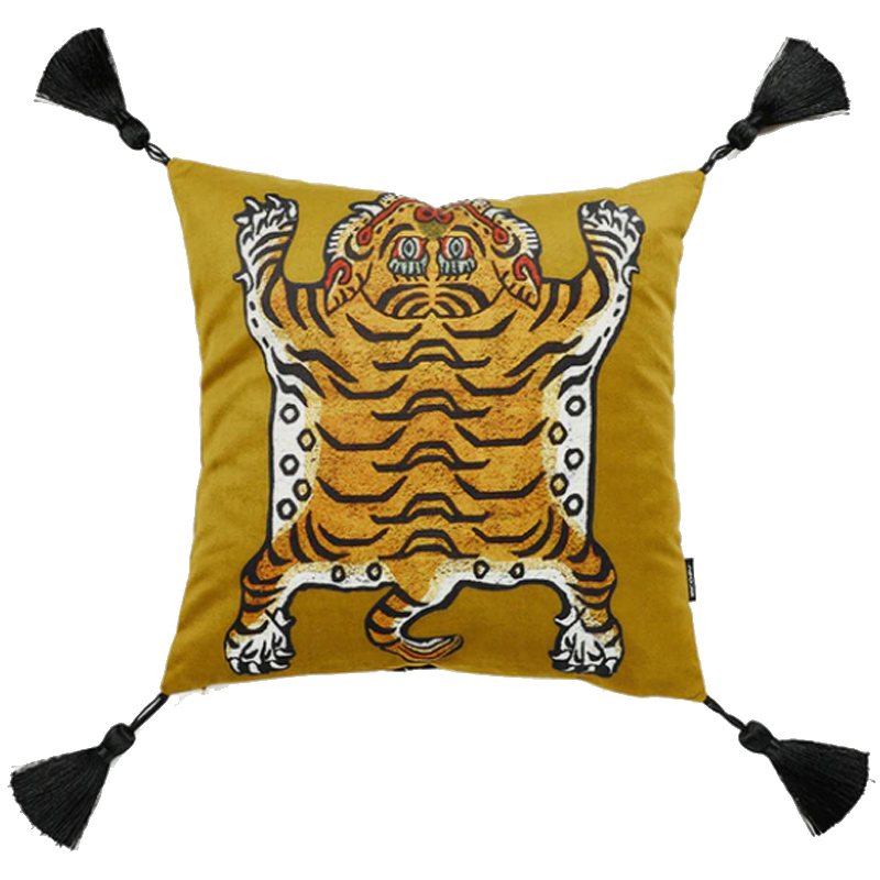 Бежевая Подушка Тибетский Тигр TIBETAN TIGER Бежевый Бежевая Подушка Тибетский Тигр TIBETAN TIGER Бежевый в Кирове | Loft Concept