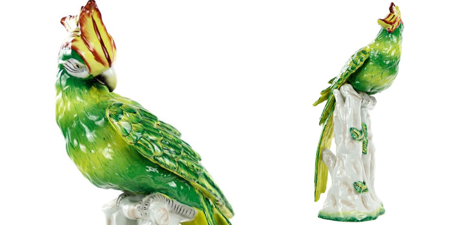 Статуэтка Porcelain Green Parrot Статуэтка Porcelain Green Parrot - Loft-Concept в Кирове