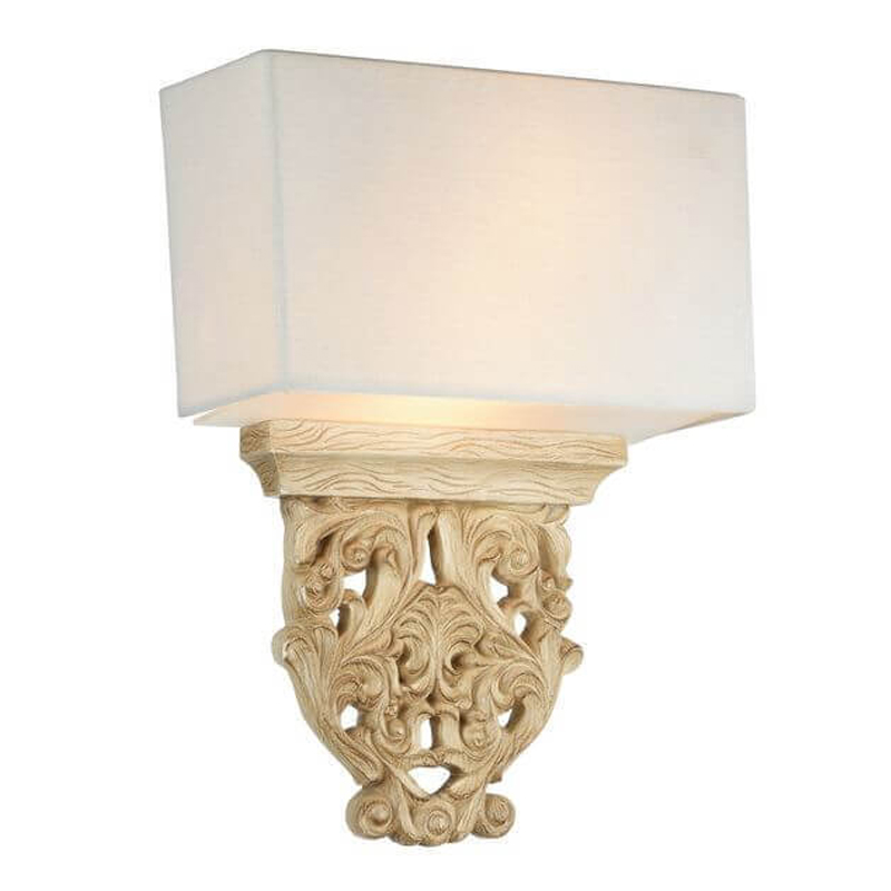 Бра Agueta Light Sconce Белый Бежевый Бра Agueta Light Sconce Белый Бежевый в Кирове | Loft Concept