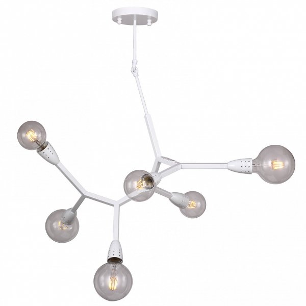 Люстра Polygon Chandelier 6 White Белый Люстра Polygon Chandelier 6 White Белый в Кирове | Loft Concept