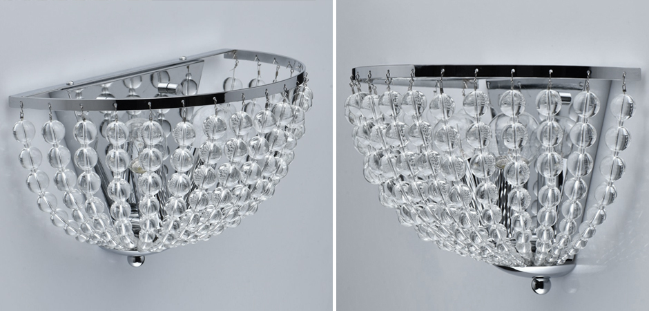 Бра Virginia Clear Beads Wall Lamp chrome Бра Virginia Clear Beads Wall Lamp chrome - Loft-Concept в Кирове