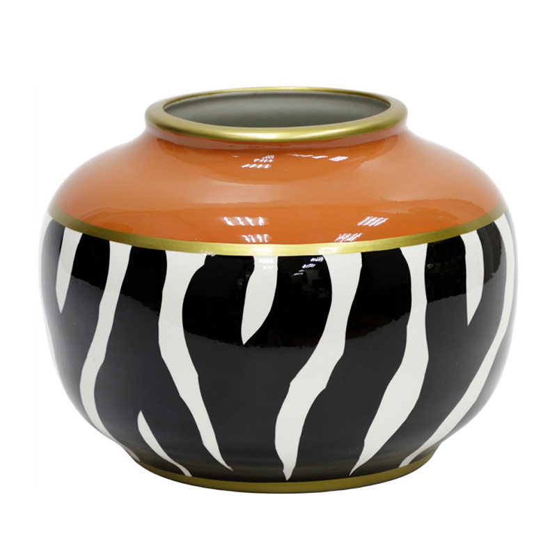 Ваза Beata Vase Белый Черный Золотой Оранжевый Ваза Beata Vase Белый Черный Золотой Оранжевый в Кирове | Loft Concept