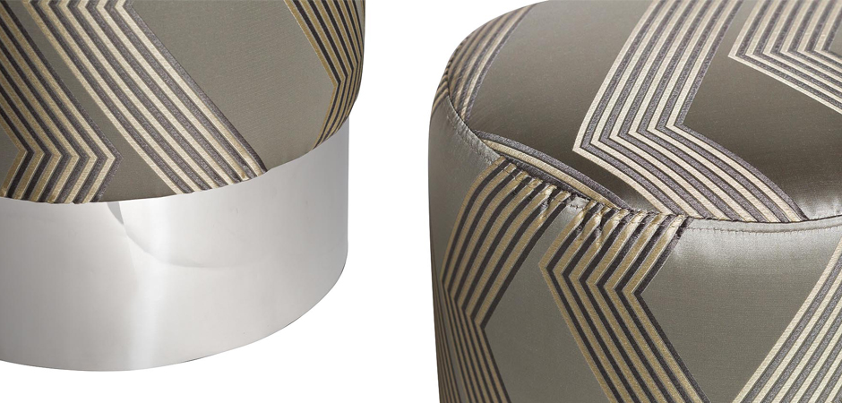 Пуф Silver Chevron Puff Пуф Silver Chevron Puff - Loft-Concept в Кирове