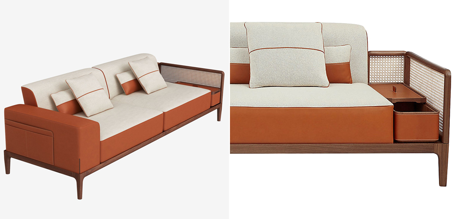 Диван Rattan Armrest Sofa Terracotta Диван Rattan Armrest Sofa Terracotta - Loft-Concept в Кирове