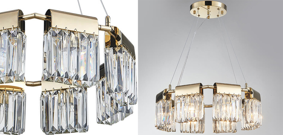 Люстра Crystal Pendants gold 8 Люстра Crystal Pendants gold 8 - Loft-Concept в Кирове