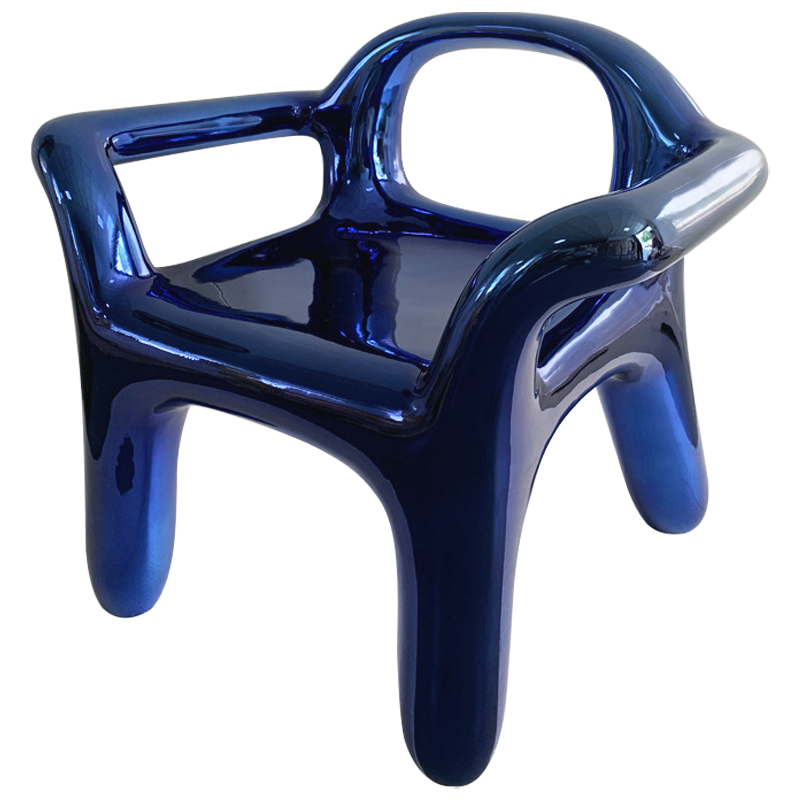 Кресло Deep Blue Metallica Shine Armchair Синий Кресло Deep Blue Metallica Shine Armchair Синий в Кирове | Loft Concept