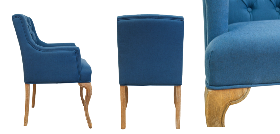 Стул French chairs Provence Amelia Blue ArmChair Стул French chairs Provence Amelia Blue ArmChair - Loft-Concept в Кирове