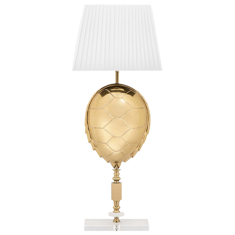 Настольная Лампа Table Lamp Turtle Белый Глянцевое золото Настольная Лампа Table Lamp Turtle Белый Глянцевое золото в Кирове | Loft Concept