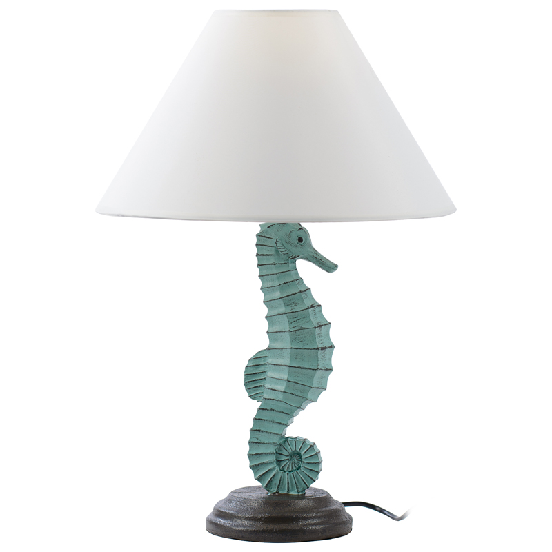 Настольная лампа Sea Horse Table Lamp Голубой пастельный Белый Настольная лампа Sea Horse Table Lamp Голубой пастельный Белый в Кирове | Loft Concept