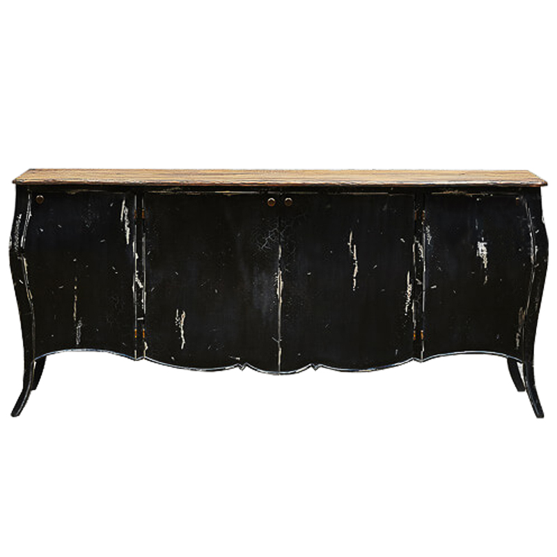 Комод длинный в стиле прованс Black Vintage Commode Черный Коричневый Винтажный черный Комод длинный в стиле прованс Black Vintage Commode Черный Коричневый Винтажный черный в Кирове | Loft Concept