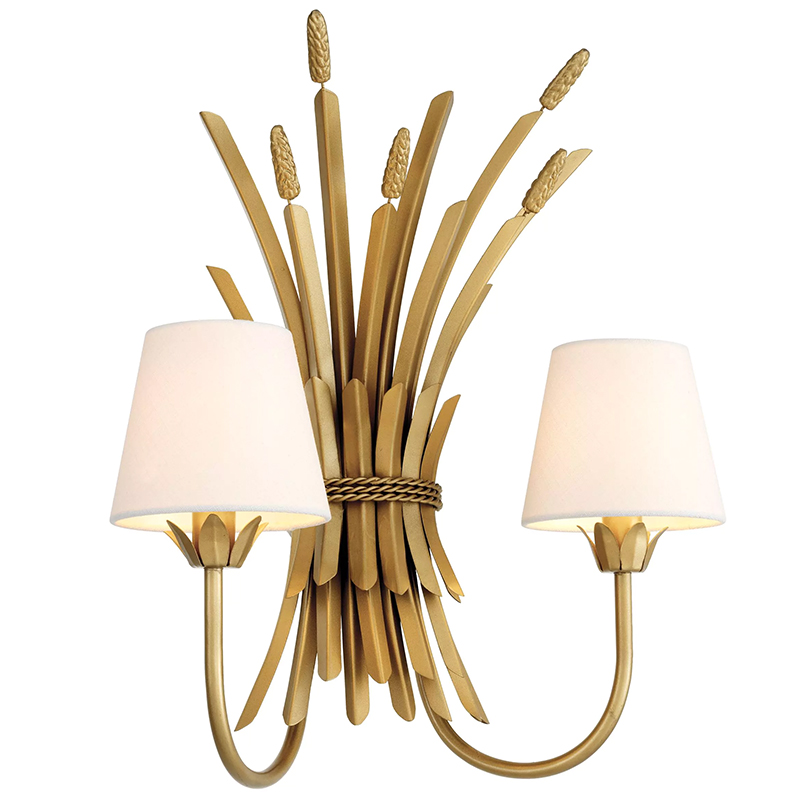 Бра Eichholtz Wall Lamp Bonheur Латунь Белый Бра Eichholtz Wall Lamp Bonheur Латунь Белый в Кирове | Loft Concept