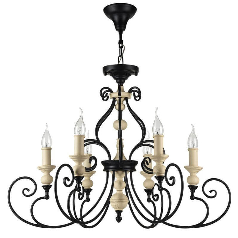 Люстра Mocenigo Chandelier Черный Бежевый Люстра Mocenigo Chandelier Черный Бежевый в Кирове | Loft Concept