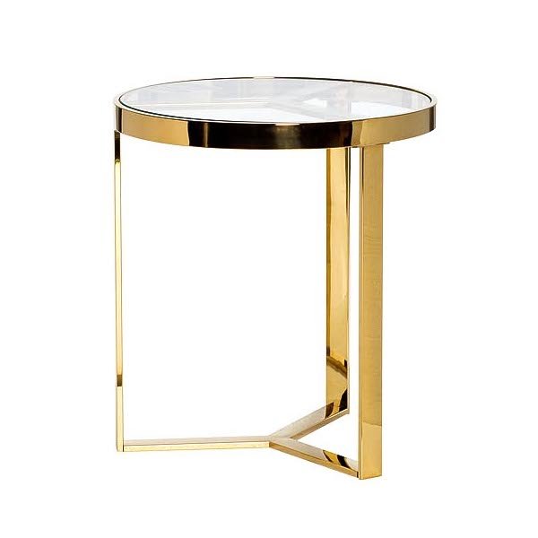 Приставной стол Neoclassic Tee Gold Золотой Прозрачное Стекло Приставной стол Neoclassic Tee Gold Золотой Прозрачное Стекло в Кирове | Loft Concept
