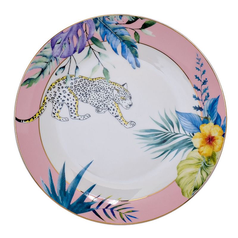 Тарелка NATURE Guepard pink Мульти Тарелка NATURE Guepard pink Мульти в Кирове | Loft Concept