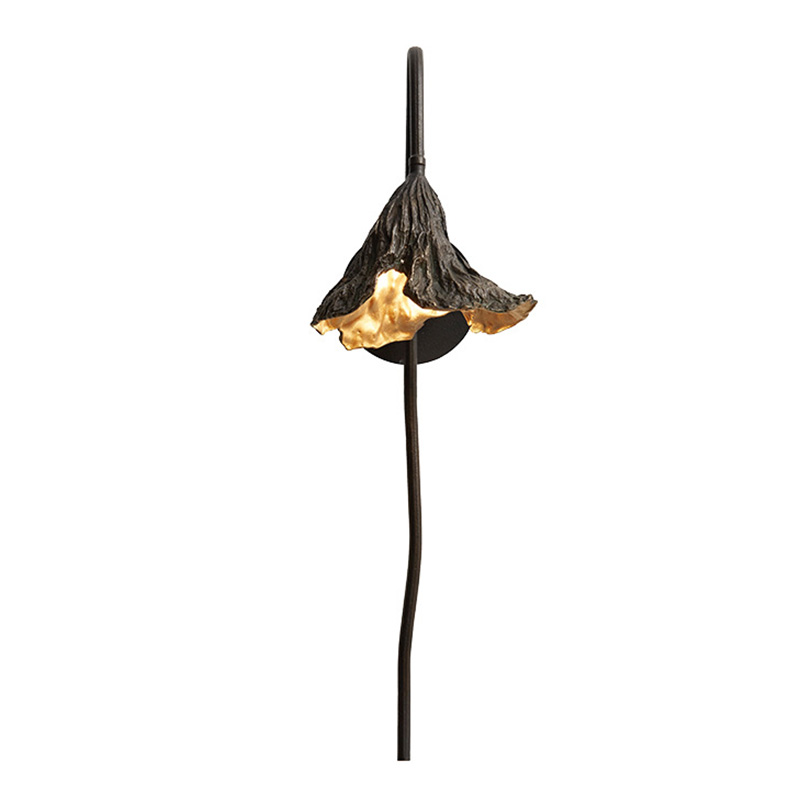 Настенный светильник Увядший Лотос Withering Lotus Lamp I Золотой Темная бронза Настенный светильник Увядший Лотос Withering Lotus Lamp I Золотой Темная бронза в Кирове | Loft Concept
