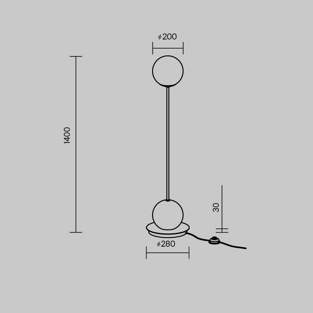 Напольный торшер светодионый Twins 3000К 20Вт в Кирове