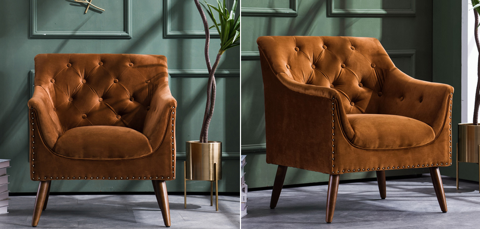 Кресло Terracotta Velvet Armchair Кресло Terracotta Velvet Armchair - Loft-Concept в Кирове