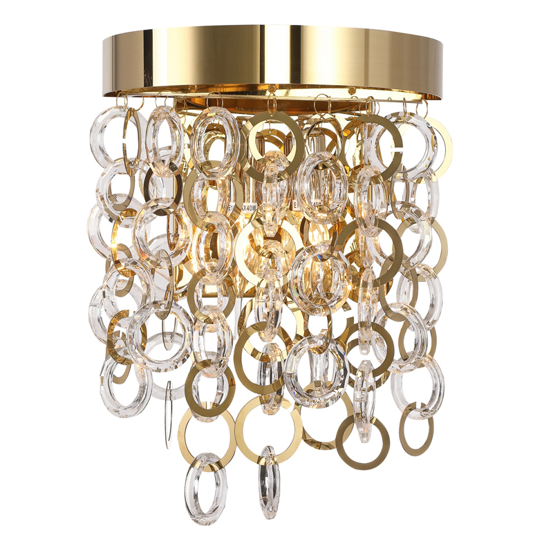 Бра Maryse Sconce Глянцевое золото Прозрачный Бра Maryse Sconce Глянцевое золото Прозрачный в Кирове | Loft Concept