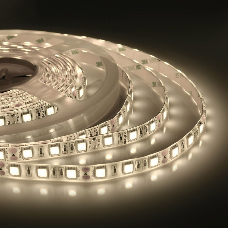 Светодиодная влагозащищенная лента 60LED/m 5050SMD теплый белый 5M Белый в Кирове | Loft Concept 