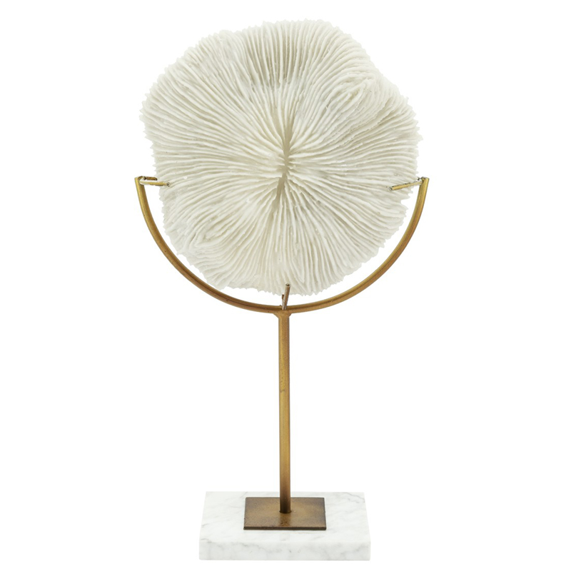 Аксессуар CORAL DISK+STAND Белый Винтажное Светлое Золото Аксессуар CORAL DISK+STAND Белый Винтажное Светлое Золото в Кирове | Loft Concept