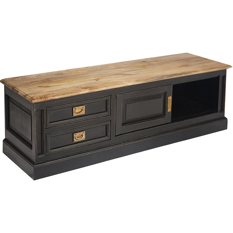 TV-тумба Provence Sylvie TV-stand Черный Древесина TV-тумба Provence Sylvie TV-stand Черный Древесина в Кирове | Loft Concept