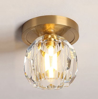 Потолочный светильник RH Boule de Cristal Single ceiling light Латунь Прозрачное Стекло Потолочный светильник RH Boule de Cristal Single ceiling light Латунь Прозрачное Стекло в Кирове | Loft Concept