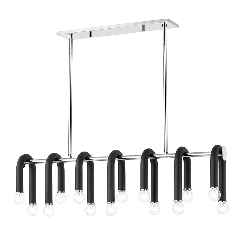 Люстра Paulson floppy chandelier chrome Черный Хром Люстра Paulson floppy chandelier chrome Черный Хром в Кирове | Loft Concept