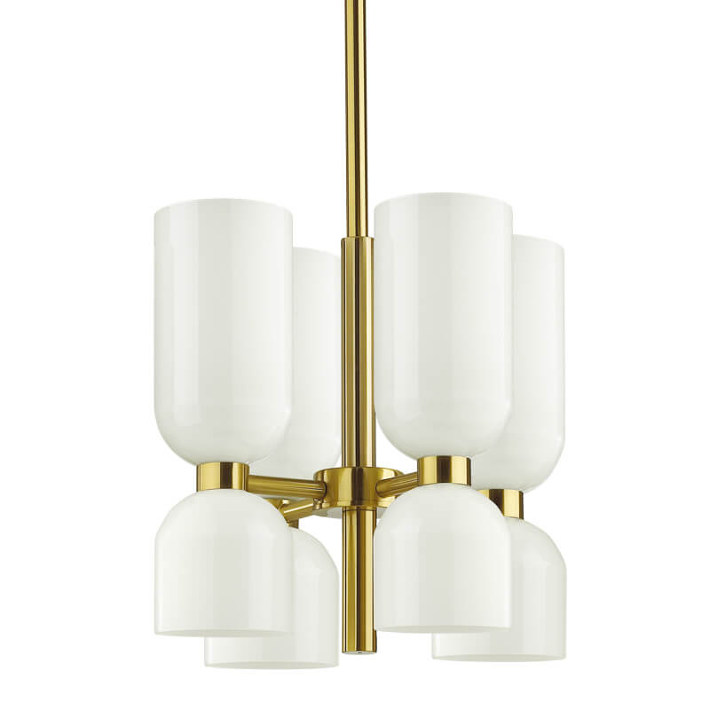 Люстра Lightmaker Studio Edie Chandelier 4 Белый Бронза Люстра Lightmaker Studio Edie Chandelier 4 Белый Бронза в Кирове | Loft Concept