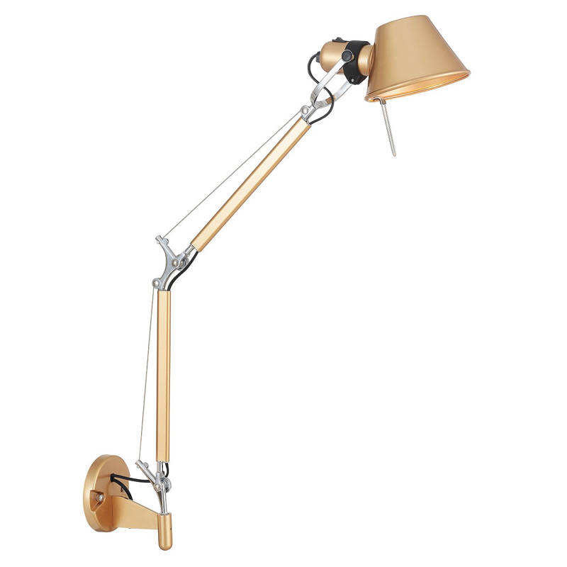 Бра с регулировкой наклона Artemide Золотой Хром Бра с регулировкой наклона Artemide Золотой Хром в Кирове | Loft Concept