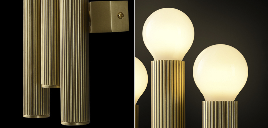 Бра Corrugated Brass Wall Lamp Бра Corrugated Brass Wall Lamp - Loft-Concept в Кирове