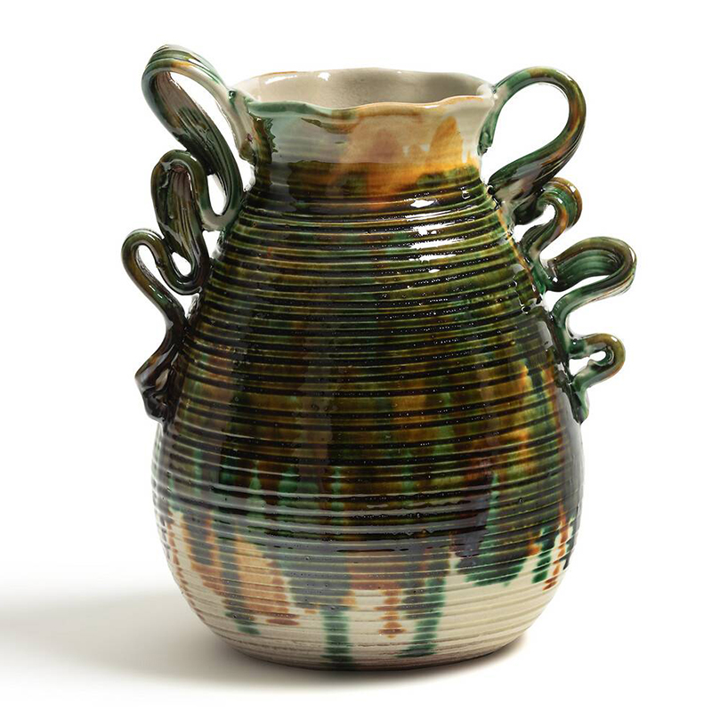 Ваза Faience Vase I Белый Зеленый Желтый Синий Ваза Faience Vase I Белый Зеленый Желтый Синий в Кирове | Loft Concept