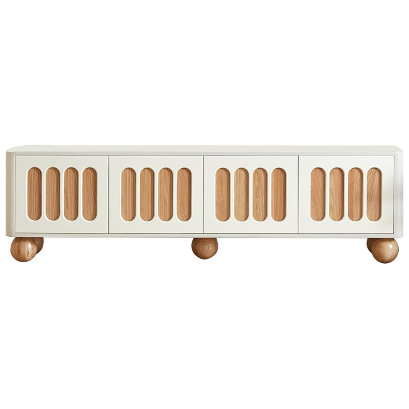 ТВ-тумба Neha Wooden Forms TV Stand Молочный Древесина ТВ-тумба Neha Wooden Forms TV Stand Молочный Древесина в Кирове | Loft Concept