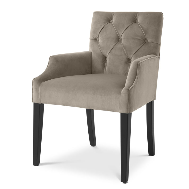 Стул Eichholtz DINING CHAIR ATENA WITH ARM Серый Стул Eichholtz DINING CHAIR ATENA WITH ARM Серый в Кирове | Loft Concept