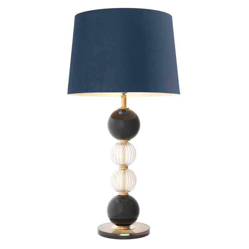 Настольная лампа Eichholtz Table Lamp Fresco Латунь Античная полированная Сапфирово-синий Черный Прозрачный Настольная лампа Eichholtz Table Lamp Fresco Латунь Античная полированная Сапфирово-синий Черный Прозрачный в Кирове | Loft Concept