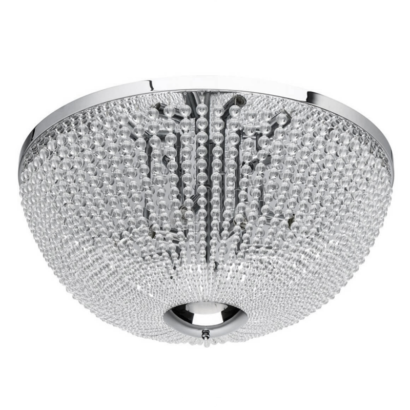 Потолочный светильник Virginia Clear Beads ceiling Chrome L Хром Прозрачное Стекло в Кирове | Loft Concept 