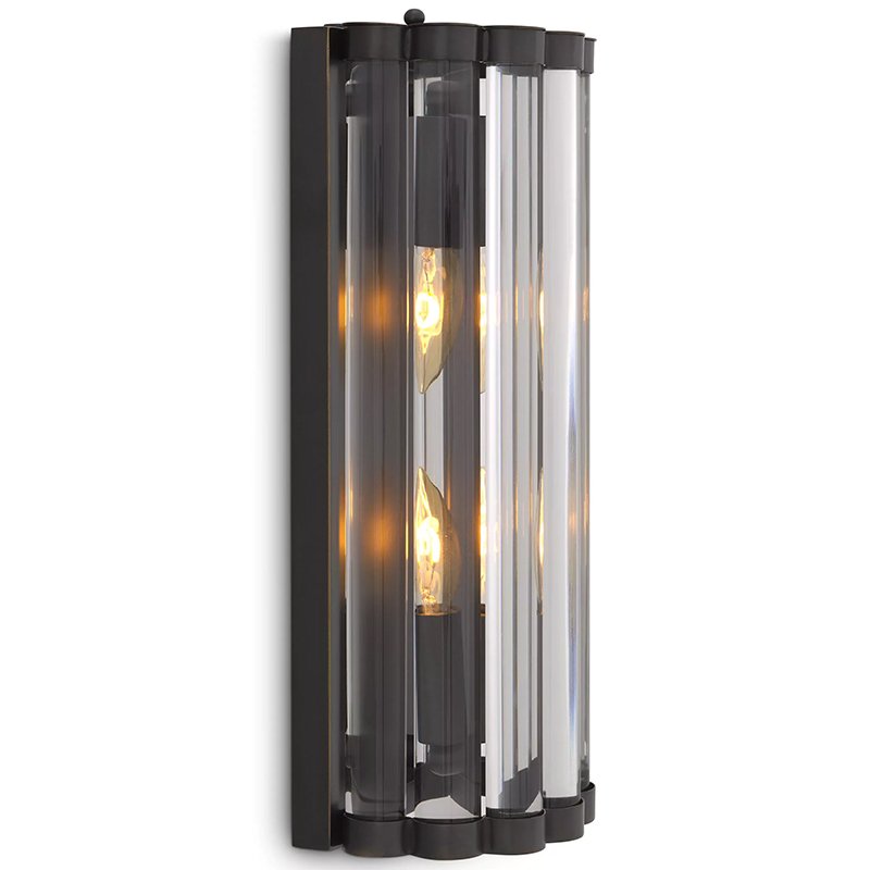 Бра Eichholtz Wall Lamp Amalfi S Bronze Темная бронза Прозрачное Стекло в Кирове | Loft Concept 