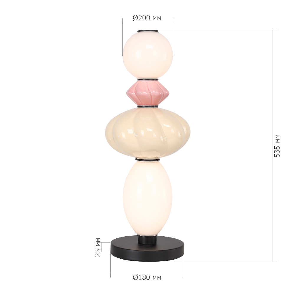 Настольная лампа с фигурными керамическими элементами Fragrant Light в Кирове