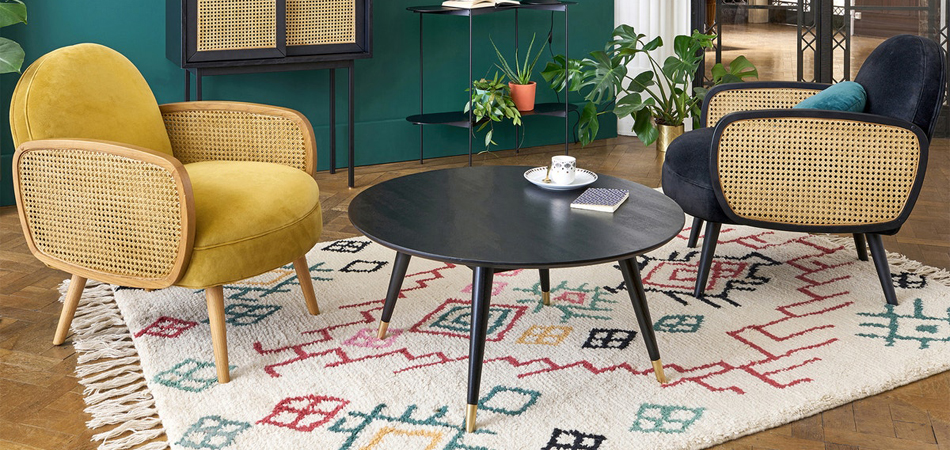 Круглый черный кофейный столик Круглый черный кофейный столик - Loft-Concept в Кирове