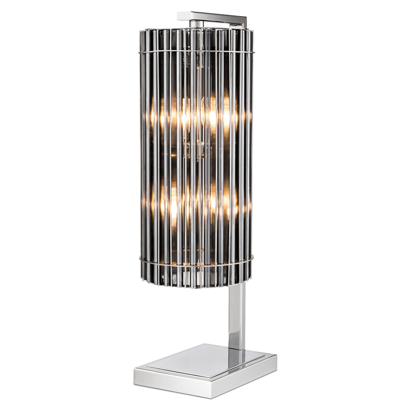 Настольная лампа Eichholtz Table Lamp Pimlico Nickel Никель Стекло Смок Настольная лампа Eichholtz Table Lamp Pimlico Nickel Никель Стекло Смок в Кирове | Loft Concept