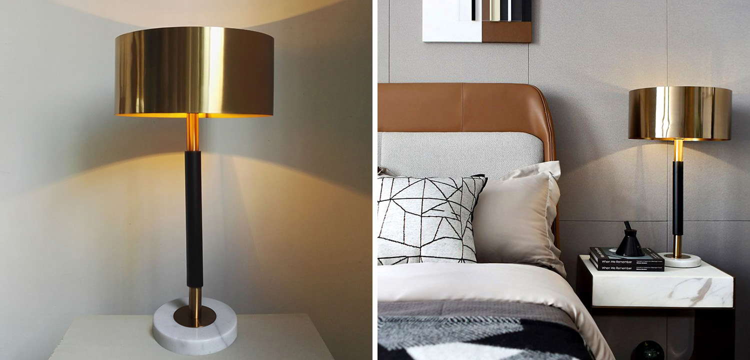 Дизайнерская лампа с Латунным Абажуром Edith - фото №1