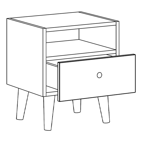 Прикроватная тумба с изображением на ящике Elise Nightstand Прикроватная тумба с изображением на ящике Elise Nightstand в Кирове