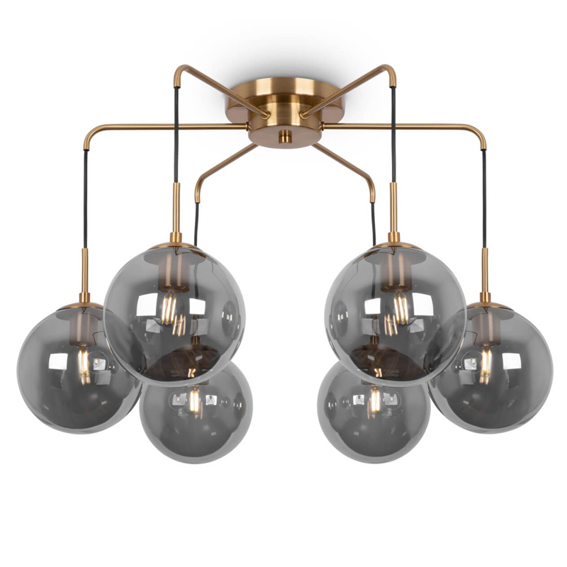 Потолочная люстра Benigno Chandelier Золотой Прозрачный (Transparent) Черный Потолочная люстра Benigno Chandelier Золотой Прозрачный (Transparent) Черный в Кирове | Loft Concept