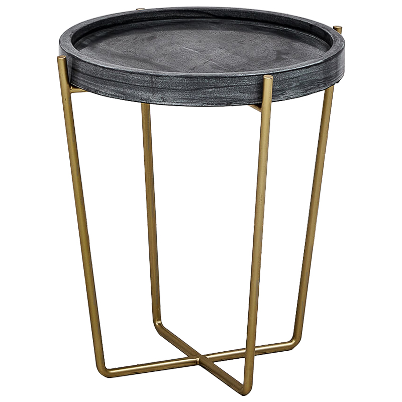 Приставной стол Orlate side table Латунь Черный Приставной стол Orlate side table Латунь Черный в Кирове | Loft Concept