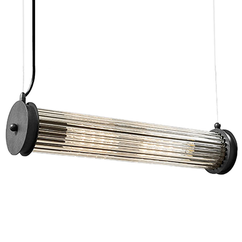 Подвесной светильник Glass TUBE Pendant Black Черный Прозрачный Подвесной светильник Glass TUBE Pendant Black Черный Прозрачный в Кирове | Loft Concept
