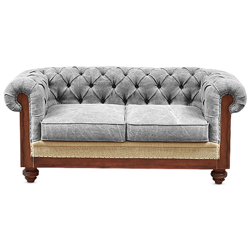 Диван Deconstructed Chesterfield Sofa double Gray Коричневый Бежево-серый Серый Диван Deconstructed Chesterfield Sofa double Gray Коричневый Бежево-серый Серый в Кирове | Loft Concept