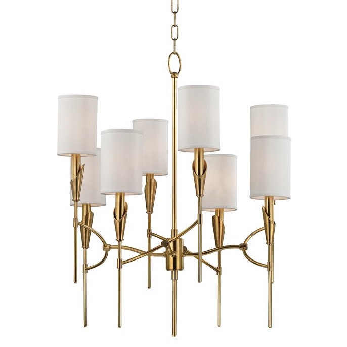 Люстра TATE Chandelier 1304-AGB Латунь Белый Люстра TATE Chandelier 1304-AGB Латунь Белый в Кирове | Loft Concept
