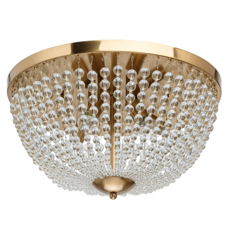Потолочный светильник Virginia Clear Beads ceiling Gold S Золотой Прозрачное Стекло Потолочный светильник Virginia Clear Beads ceiling Gold S Золотой Прозрачное Стекло в Кирове | Loft Concept
